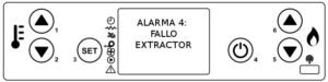 Aviso 4 fallo extractor de humos salamandra biomasa