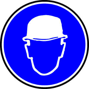 Señal obigacion usar casco de seguridad