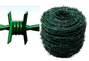 alambre de espino plastificado verde