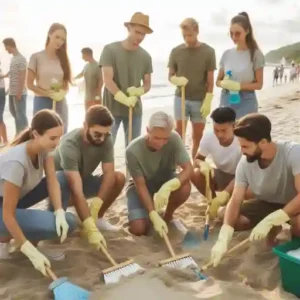 quitar manchas de arena en toallas de playa