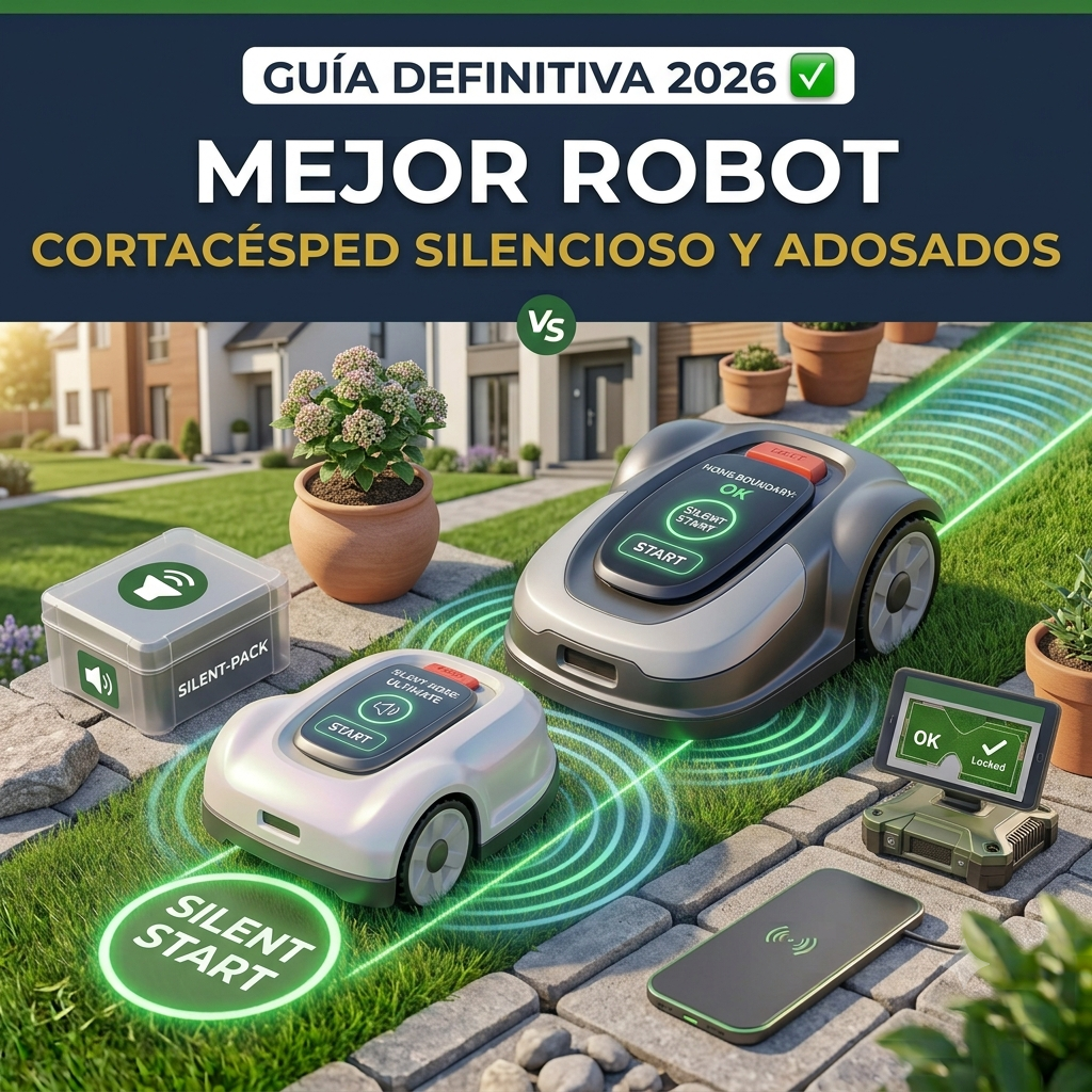 mejor robot cortacesped silencioso 2026