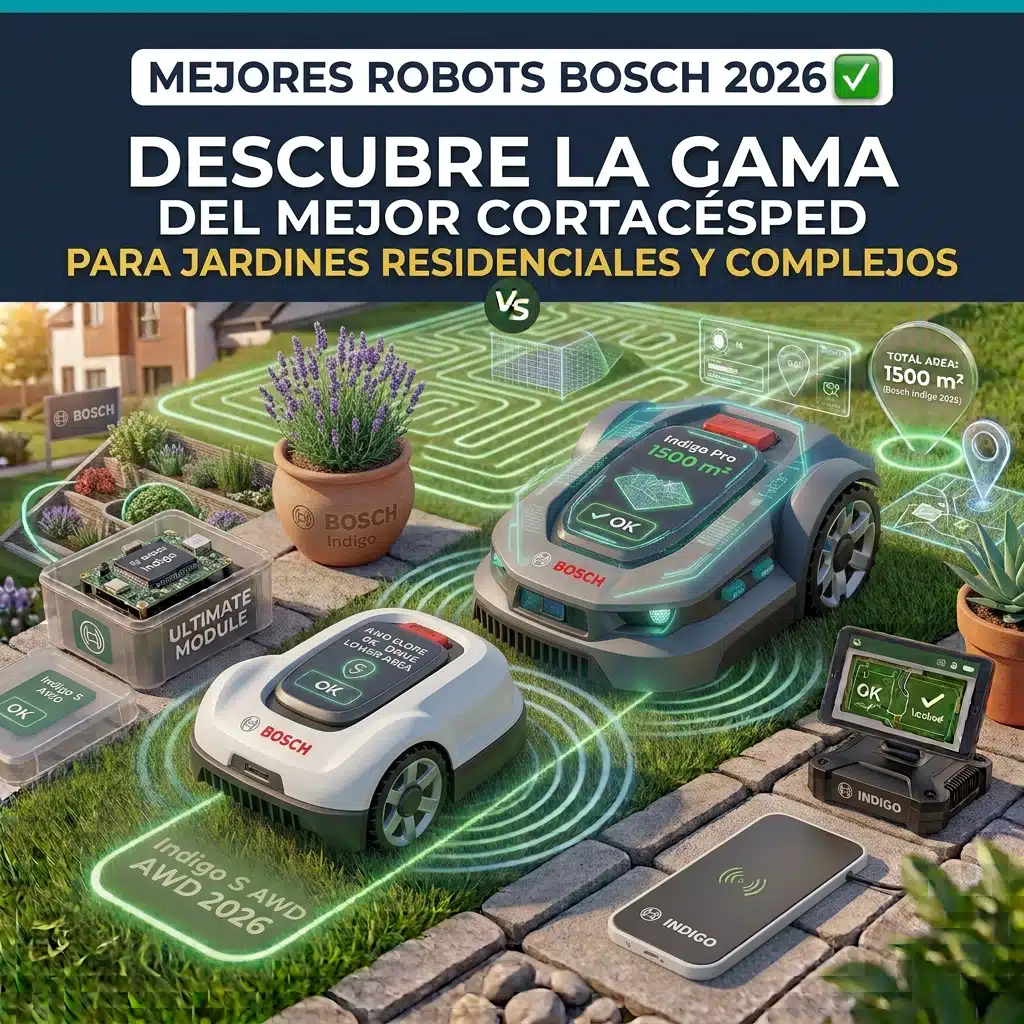 mejores robots cortacesped bosch 2026