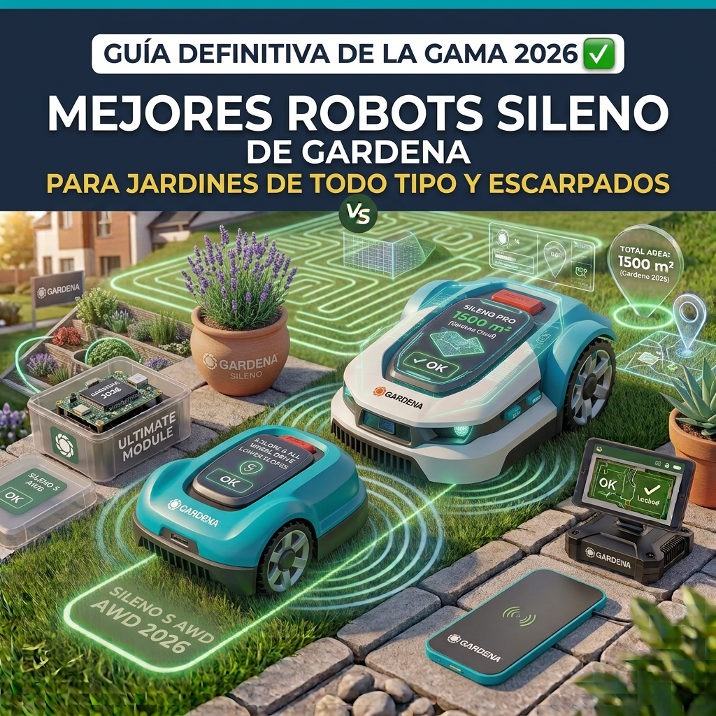 mejores robots cortacesped gardena 2026