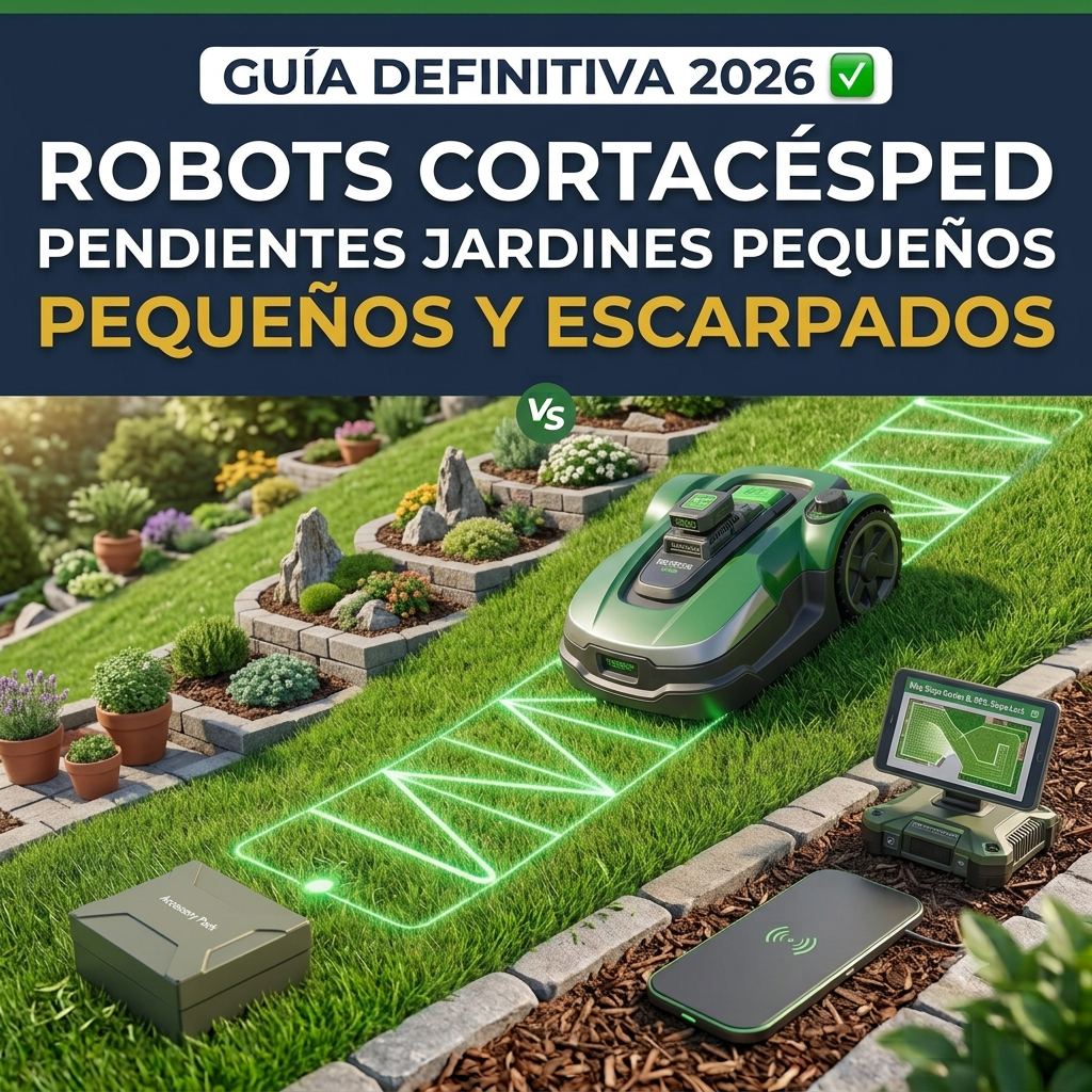 mejores robots cortacesped para jardines con pendientes pronunciadas