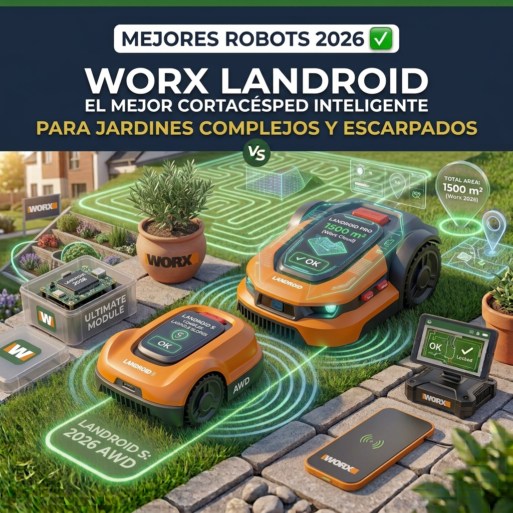 mejores robots cortacesped worx