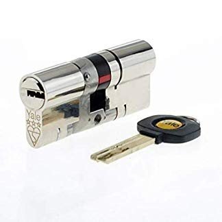 5 pasadores 3 llaves Yale YC500+ Cilindro de cerradura 30 x 40 mm para puerta exterior//entrada niquelado